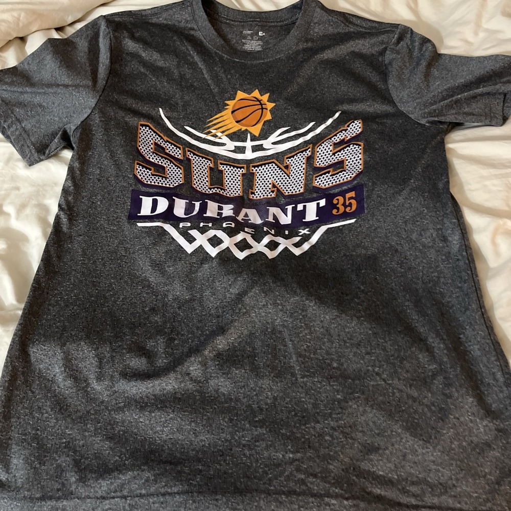 PHOENIX SUNS DURANT Basketball Gray T-Shirt Men‎ Size Medium Crew Neck Graphic